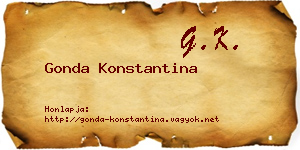 Gonda Konstantina névjegykártya
